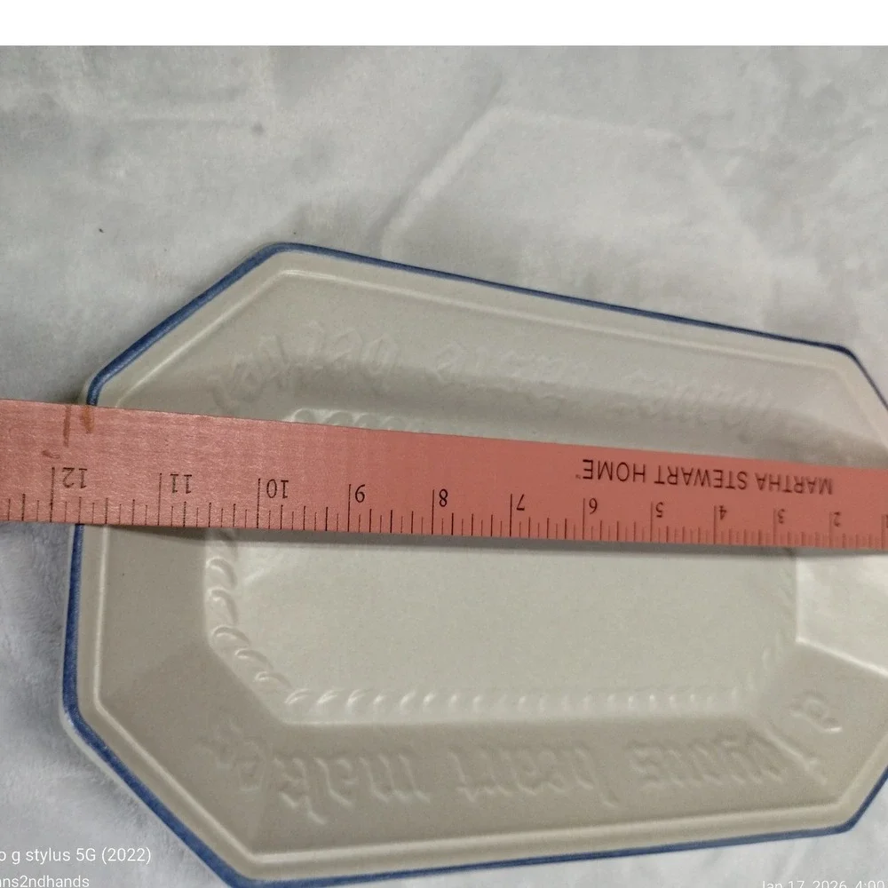 Pfaltzgraff Stoneware Tray A‎ Joyous Heart Makes Home Taste Better USA